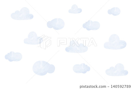Cute watercolor-style cloud background 140592789