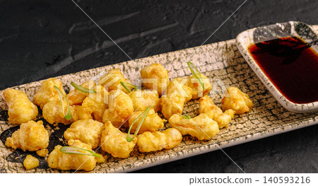 Gourmet rock shrimp tempura with soy sauce Gourmet rock shrimp tempura with soy sauce 140593216