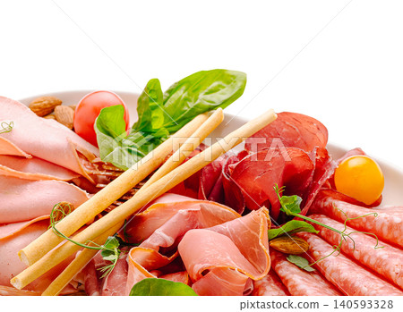 Italian Meat Platter with Antipasti and Grissini Italian Meat Platter with Antipasti and Grissini 140593328