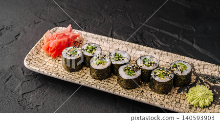 Classic Cucumber Kappa Maki Sushi Rolls Set Classic Cucumber Kappa Maki Sushi Rolls Set 140593903