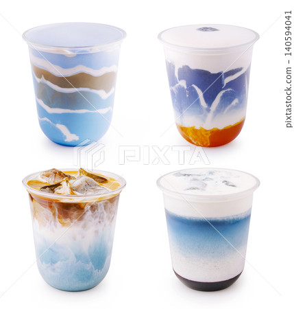 Blue Vanilla Latte And Matcha Drink Set Blue Vanilla Latte And Matcha Drink Set 140594041