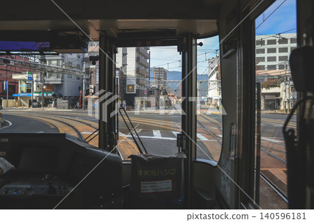 View of Tracks, Signals, and Urban Suburbs in Japan Nov 27 2025 View of Tracks, Signals, and Urban Suburbs in Japan Nov 27 2025 140596181