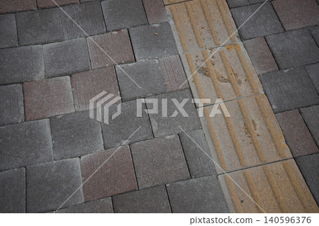 Tile-patterned sidewalk Tile-patterned sidewalk 140596376