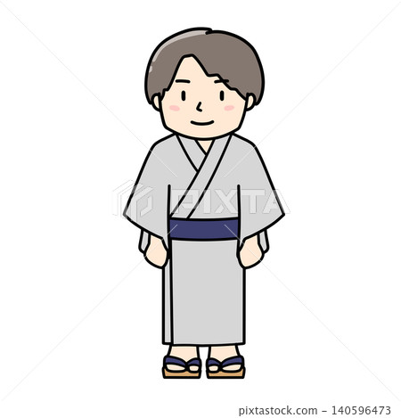 Illustration of a man in a yukata Illustration of a man in a yukata 140596473