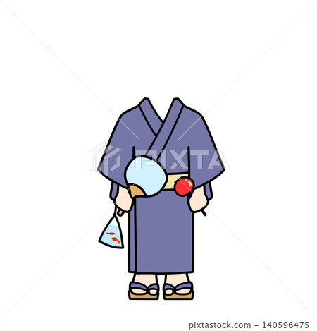 男士夏季祭浴衣穿搭搭配（無臉） 140596475