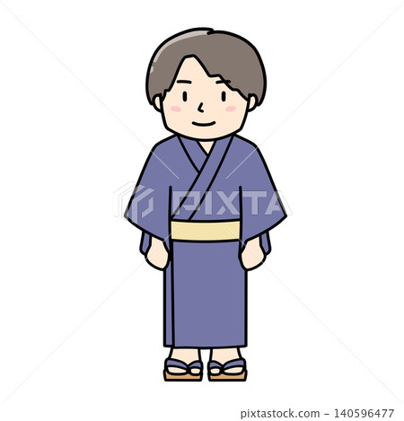 Illustration of a man in a yukata Illustration of a man in a yukata 140596477
