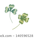 clover, watercolor, leaf 140596528
