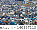 [Hino City, Tokyo] Scenery of a suburban residential area 140597113