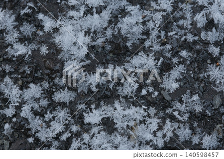 Snowflake texture material for snow piled on a road Snowflake texture material for snow piled on a road 140598457