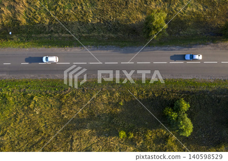 asphalt road, view from above asphalt road, view from above 140598529