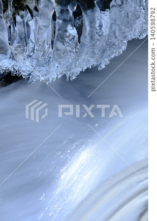 A refreshing image photo featuring the sound of water and icicles. A refreshing image photo featuring the sound of water and icicles. 140598792