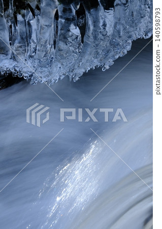 A refreshing image photo featuring the sound of water and icicles. A refreshing image photo featuring the sound of water and icicles. 140598793