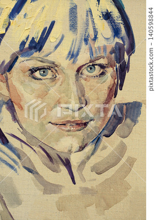 oil painting, female portrait, handmade oil painting, female portrait, handmade 140598844