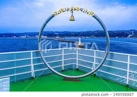 [Niigata Prefecture_Sado] Ogi Port from the boat 140598887