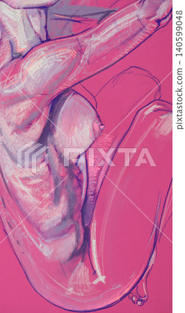 human's figure, pencil drawing illustration, sketch 140599048