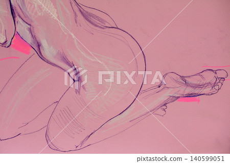 human's figure, pencil drawing illustration, sketch human's figure, pencil drawing illustration, sketch 140599051