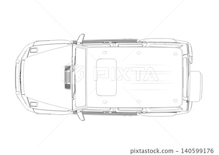 car outline drawing, sketch, contour image car outline drawing, sketch, contour image 140599176