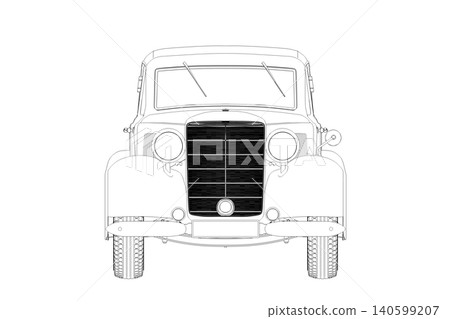 car outline drawing, sketch, contour image car outline drawing, sketch, contour image 140599207