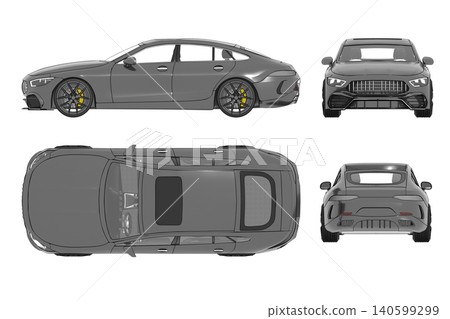 car isolated on transparent background, 3d illustration, cg render car isolated on transparent background, 3d illustration, cg render 140599299
