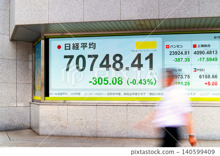 Nikkei average reaches 70,000 yen for the first time and businessmen in Kabutocho - June 2026 Nikkei average reaches 70,000 yen for the first time and businessmen in Kabutocho - June 2026 140599409