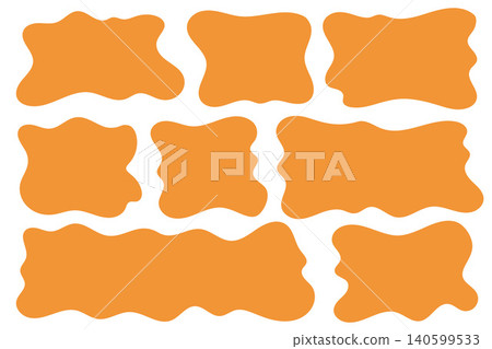 Irregular liquid blobs and wavy bubbles. Playful geometric elements for banners with curvy lines. Doodle graphics and asymmetric boundaries. Vector elements on white background. Irregular liquid blobs and wavy bubbles. Playful geometric elements for banners with curvy lines. Doodle graphics and asymmetric boundaries. Vector elements on white background. 140599533