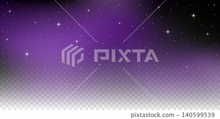 Night sky background with transparent texture. Starry purple space and dark universe. Magic abstract cosmic backdrop with fantasy gradient. Bright outer space backdrop 140599539