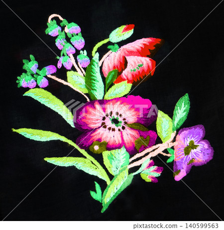 Handmade embroidery, folk arts and crafts 140599563