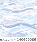Underwater bottom wildlife seamless pattern. Ocean water wavy seamless pattern. Summer holiday marine background. Underwater texture. Marine bottom background with sea shells, seaweed. 140600086