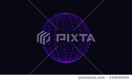 Abstract Purple Plexus Sphere with Connected Nodes and Lines on Dark Background, Futuristic Digital Network Concept Abstract Purple Plexus Sphere with Connected Nodes and Lines on Dark Background, Futuristic Digital Network Concept 140600094