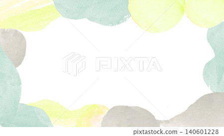 A watercolor banner frame with a gray base. A watercolor banner frame with a gray base. 140601228