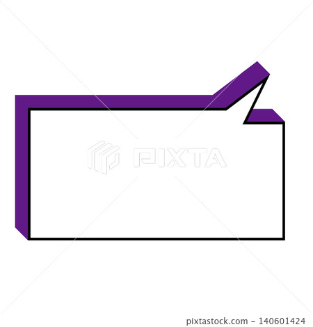 A simple, horizontally oriented rectangular speech bubble illustration (with a white background). A simple, horizontally oriented rectangular speech bubble illustration (with a white background). 140601424