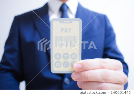 Businessmen and cashless payments Businessmen and cashless payments 140601445