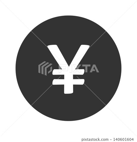 日元貨幣圖示 - 黑色 - 簡約 - 硬幣 日元貨幣圖示 - 黑色 - 簡約 - 硬幣 140601604
