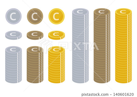 Coins, gold coins, silver coins, copper coins, piles of money Coins, gold coins, silver coins, copper coins, piles of money 140601620
