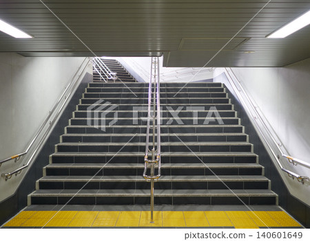 The appearance of the stairs in a subway station The appearance of the stairs in a subway station 140601649