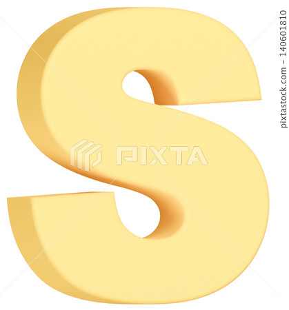 3D Material_Alphabet_S_Yellow 3D Material_Alphabet_S_Yellow 140601810