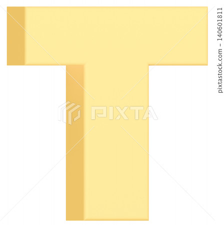 3D Material_Alphabet_T_Yellow 3D Material_Alphabet_T_Yellow 140601811