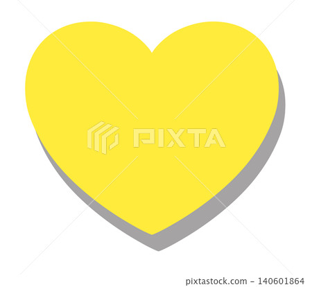 A yellow heart with a shadow in the bottom right corner, which can be used as a background or icon base. A yellow heart with a shadow in the bottom right corner, which can be used as a background or icon base. 140601864