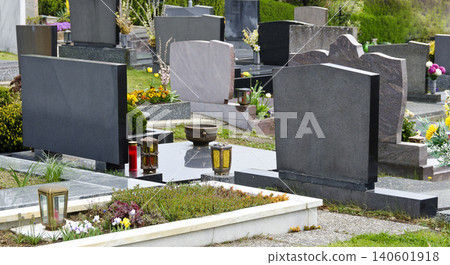 graves with grave stones graves with grave stones 140601918