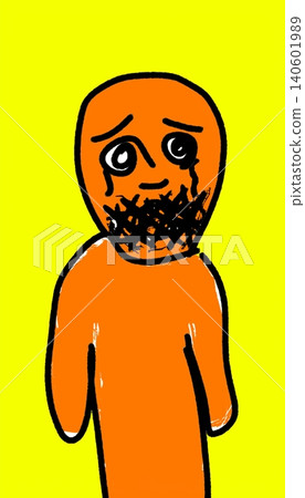 Orange Figure with Stitched Mouth Censorship Silence and Disorientation Concept Vector Illustration Orange Figure with Stitched Mouth Censorship Silence and Disorientation Concept Vector Illustration 140601989