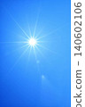 Blue sky and sun, direct sunlight, free space image (fixed shot) 140602106