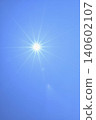 Blue sky and sun, direct sunlight, free space image (fixed shot) 140602107