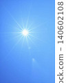 Blue sky and sun, direct sunlight, free space image (fixed shot) 140602108