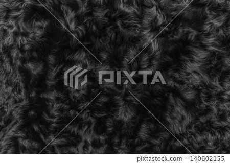 Black wool texture fur background dark soft material abstract surface pattern natural backdrop animal 140602155