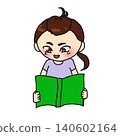 A girl reading a book with a smile 140602164