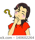 A woman with doubt 140602264