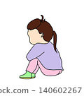 Girl holding knees 140602267