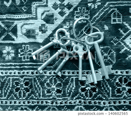 Keys on the bright table Keys on the bright table 140602565