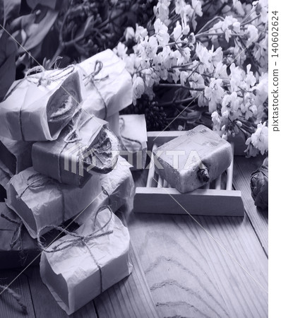 Homemade soap on the table Homemade soap on the table 140602624