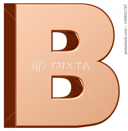3D材質_字母_B_金色 3D材質_字母_B_金色 140602787